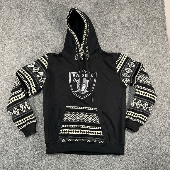 Vigor Other - Raiders Mens Medium Baja Hoodie Vigors Wool Blend Black Southwestern NFL Style